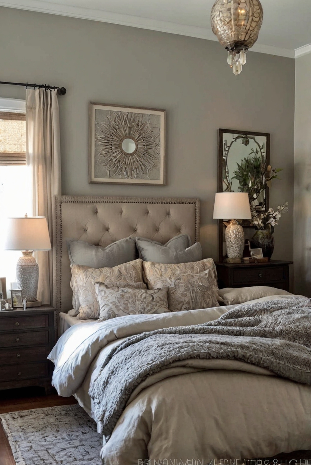 farmhouse bedroom decor, canopy bed frame, bedroom interior design, farmhouse style bedroom, cozy bedroom design, rustic bedroom decor, home design ideas