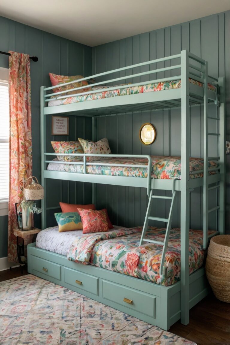 bunk bed designs, children's bedroom furniture, kids room decor, shared bedroom ideas, twin over full bunk bed, loft bed with desk, trundle bunk bed