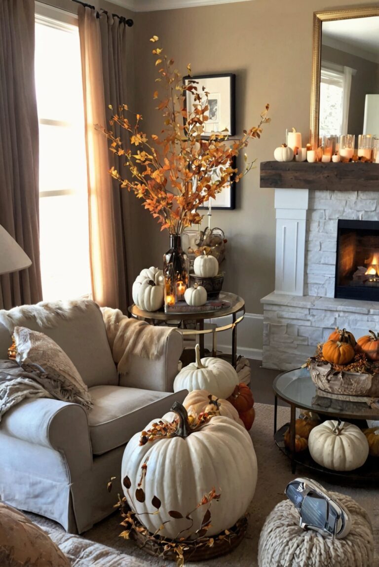 Fall decor, Living room makeover, Home renovation, Interior design, Seasonal updates