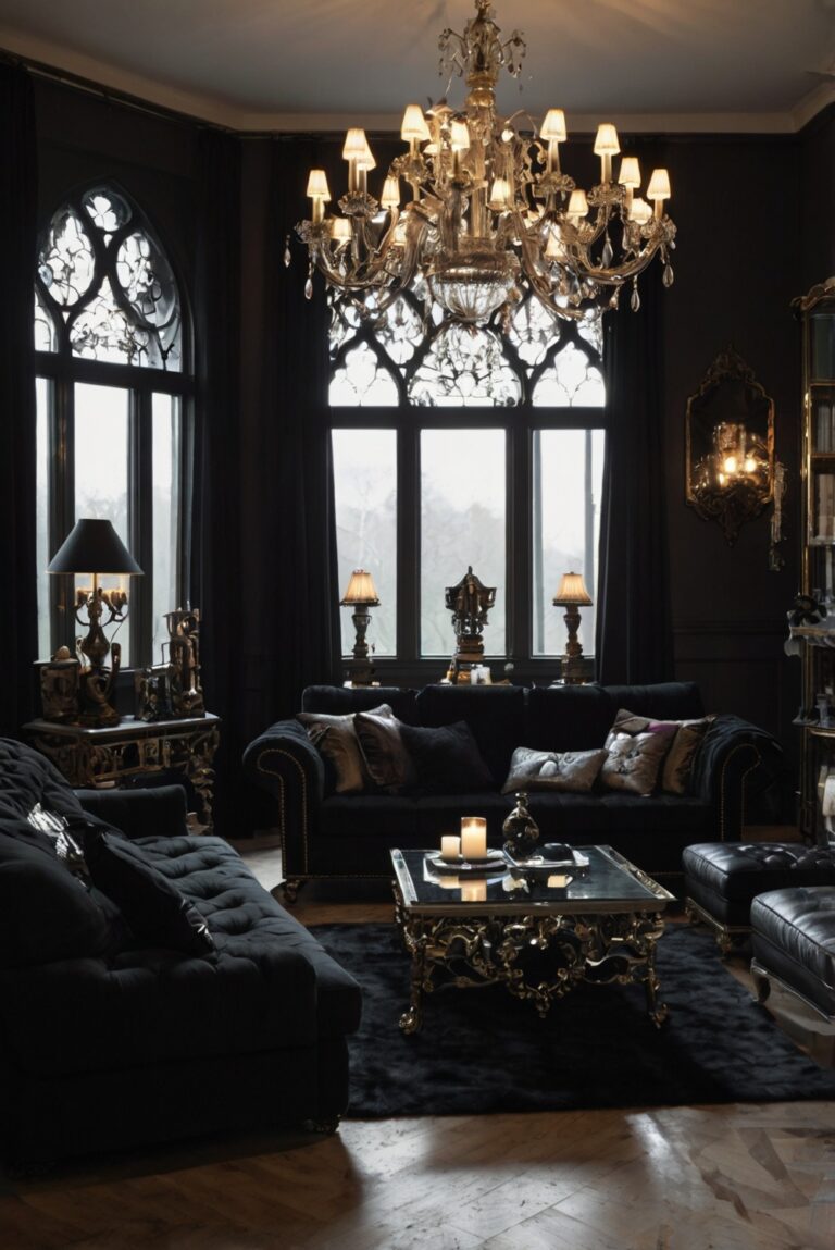 Gothic interior design, Dark home decor, Gothic living room ideas, Gothic furniture, Victorian Gothic décor