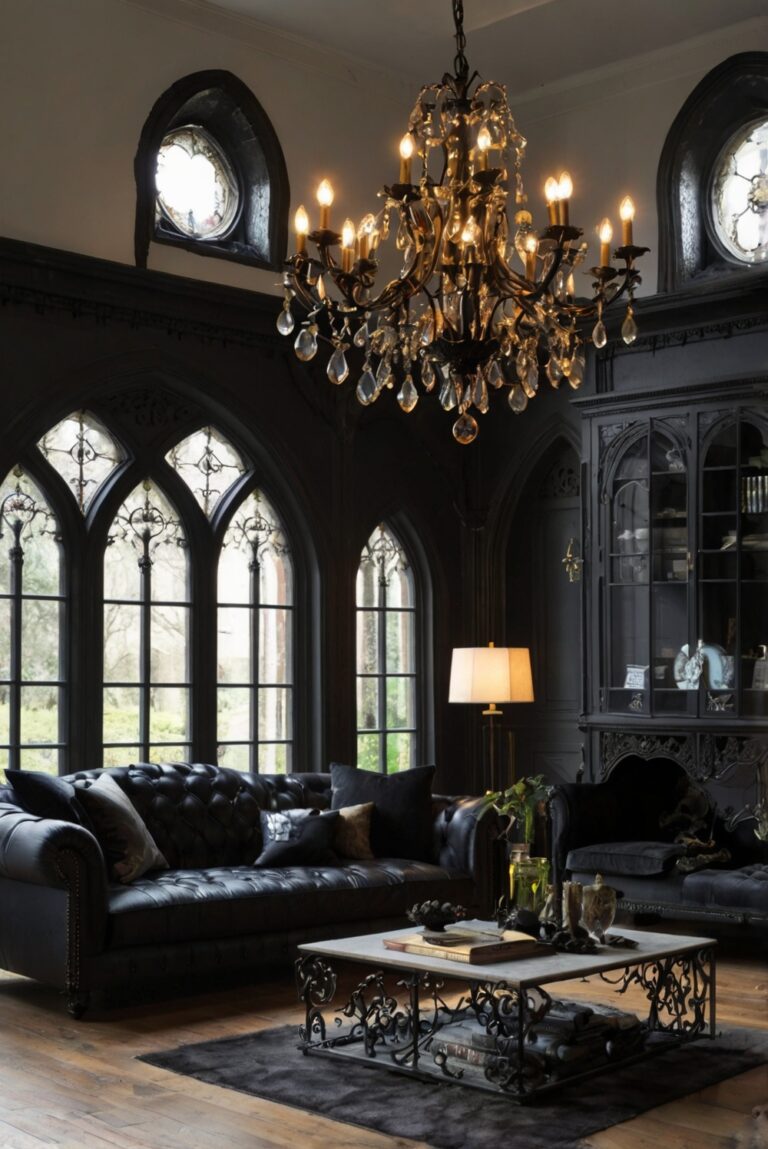 Gothic living room decor, Gothic furniture, Dark living room ideas, Gothic interior design, Bold living room decor